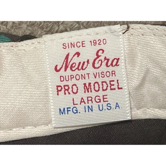 Vintage 80s Large TPC PGA Golf New Era Pro Model Snapback Hat Cap USA Brown - Picture 7 of 9